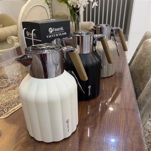 فلاسک یک لیتری شیشه صورتی فنیک